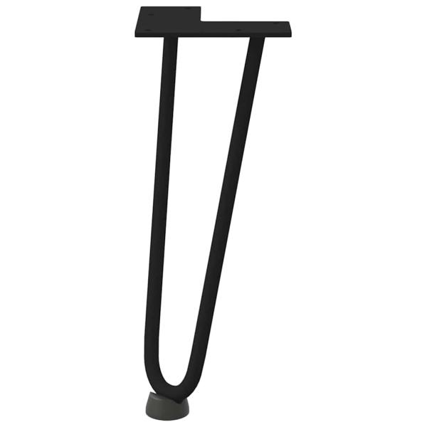 Haarnadelbeine 4 Stk. Schwarz 30 cm Massivstahl