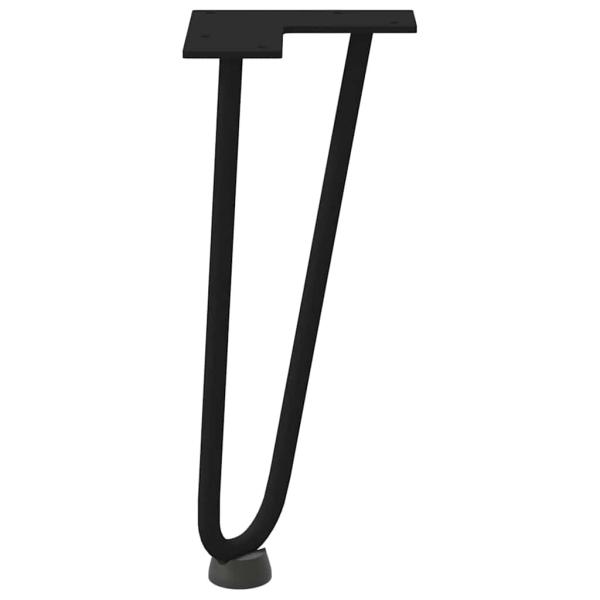 Haarnadelbeine 4 Stk. Schwarz 30 cm Massivstahl