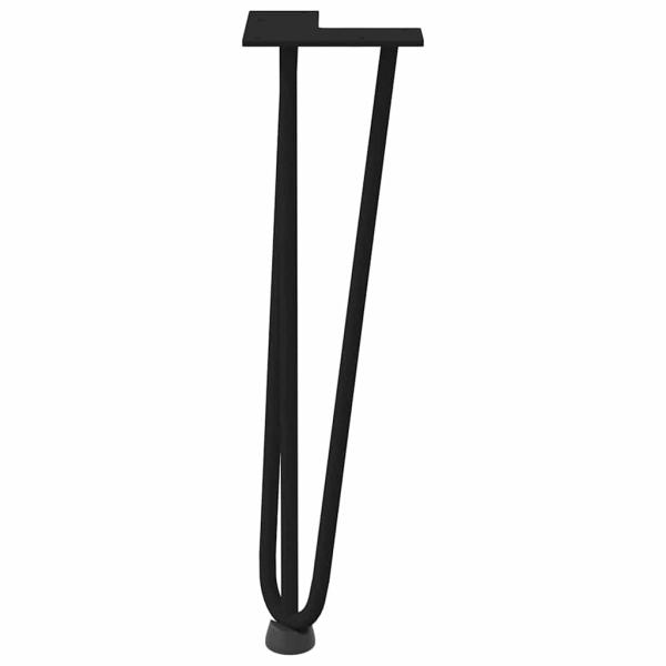 Haarnadelbeine 4 Stk. Schwarz 42 cm Massivstahl
