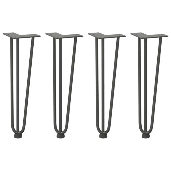 Haarnadelbeine 4 Stk. Anthrazit 42 cm Massivstahl