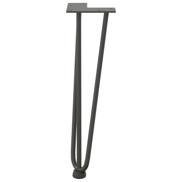 Haarnadelbeine 4 Stk. Anthrazit 42 cm Massivstahl