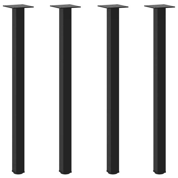 Couchtischbeine 4 Stk. Schwarz 72-74 cm Stahl