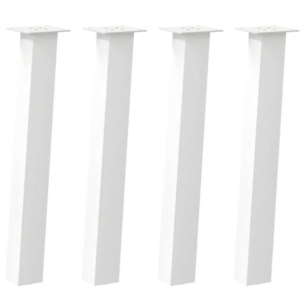 Couchtischbeine 4 Stk. Weiß 72 cm Stahl