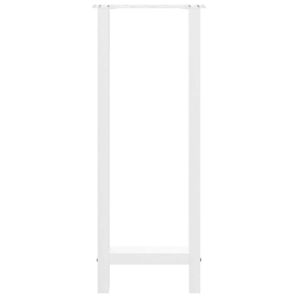 Couchtischbeine Weiß 2 Stk. 40x(100-101) cm Stahl