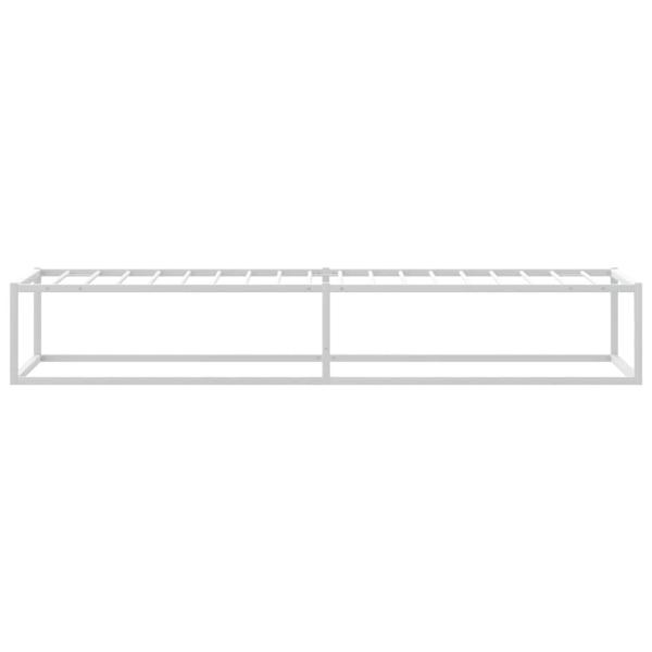 Bettgestell ohne Matratze Weiß 90x200 cm Metall