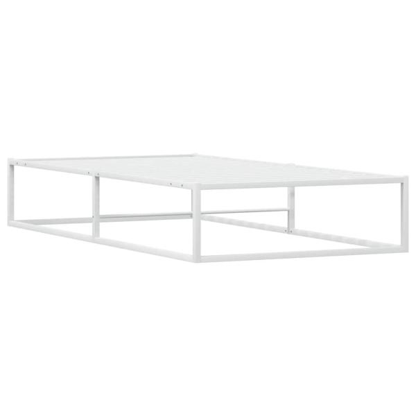 Bettgestell ohne Matratze Weiß 90x200 cm Metall