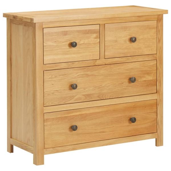 ARDEBO.de - Kommode 80×35×75 cm Massivholz Eiche