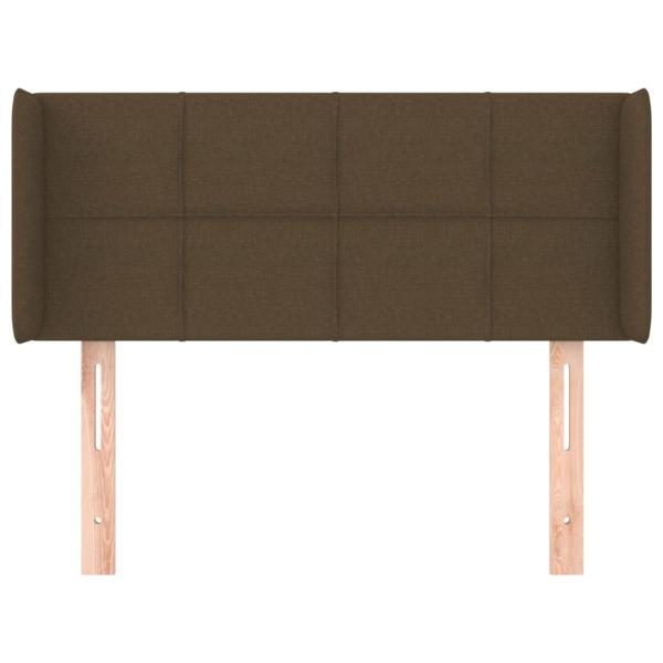 Kopfteil mit Ohren Dunkelbraun 103x16x78/88 cm Stoff