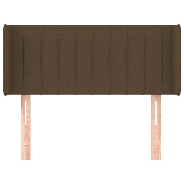 Kopfteil mit Ohren Dunkelbraun 83x16x78/88 cm Stoff