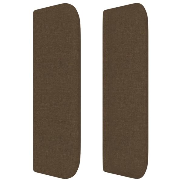 Kopfteil mit Ohren Dunkelbraun 83x16x78/88 cm Stoff