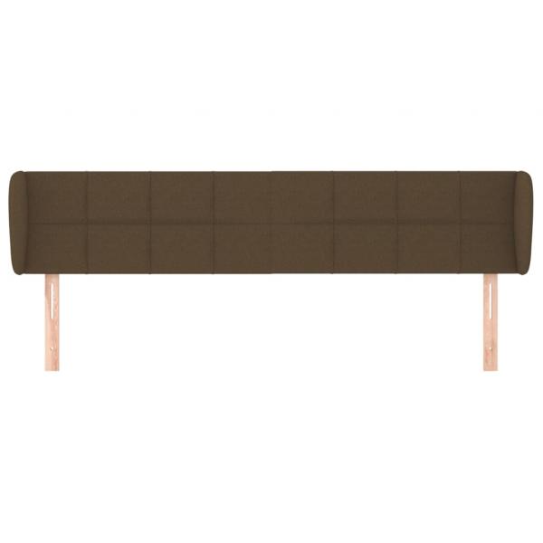 Kopfteil mit Ohren Dunkelbraun 183x23x78/88 cm Stoff