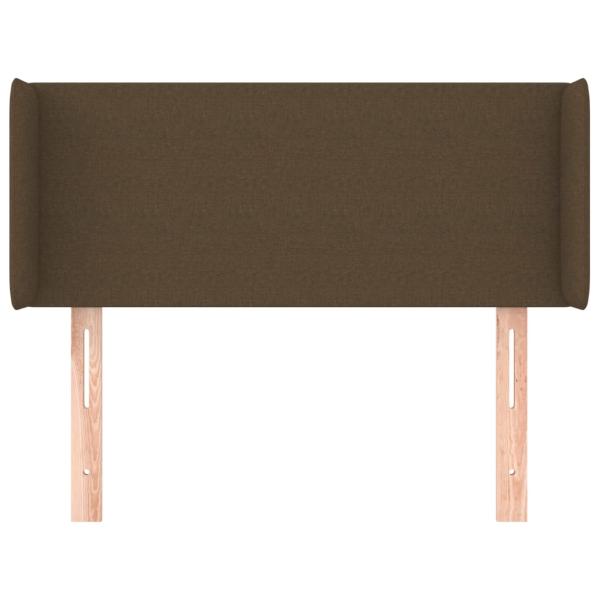 Kopfteil mit Ohren Dunkelbraun 83x16x78/88 cm Stoff