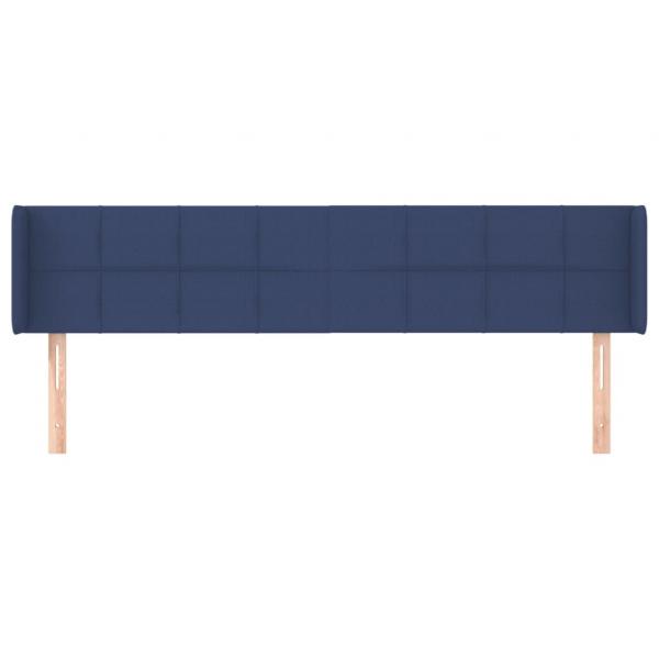 Kopfteil mit Ohren Blau 163x16x78/88 cm Stoff