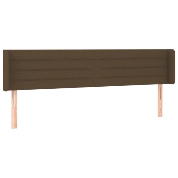 Kopfteil mit Ohren Dunkelbraun 163x16x78/88 cm Stoff