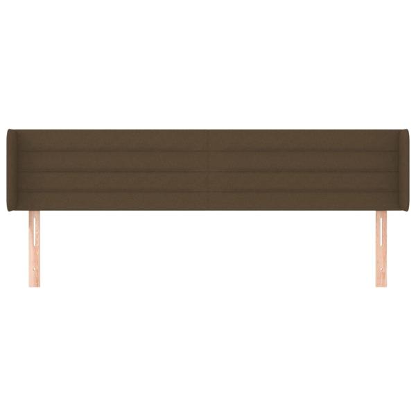 Kopfteil mit Ohren Dunkelbraun 163x16x78/88 cm Stoff