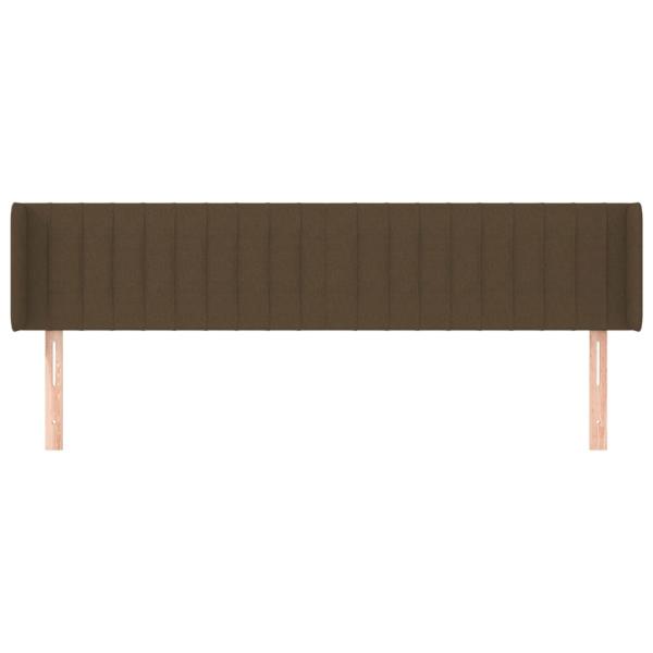 Kopfteil mit Ohren Dunkelbraun 183x16x78/88 cm Stoff