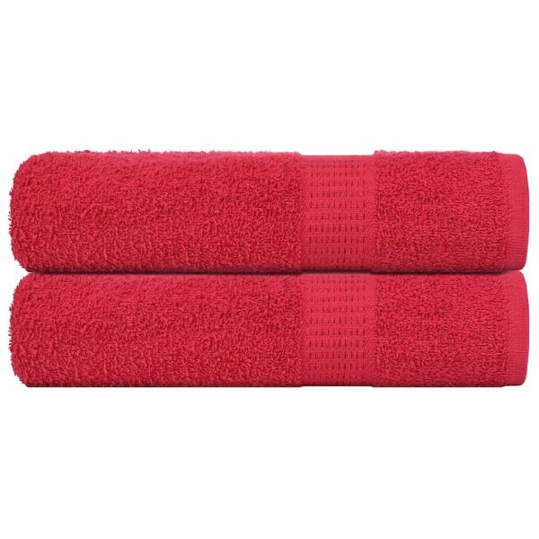 ARDEBO.de - Handtücher 2 Stk. Rot 50x100 cm 360 g/m² 100% Baumwolle