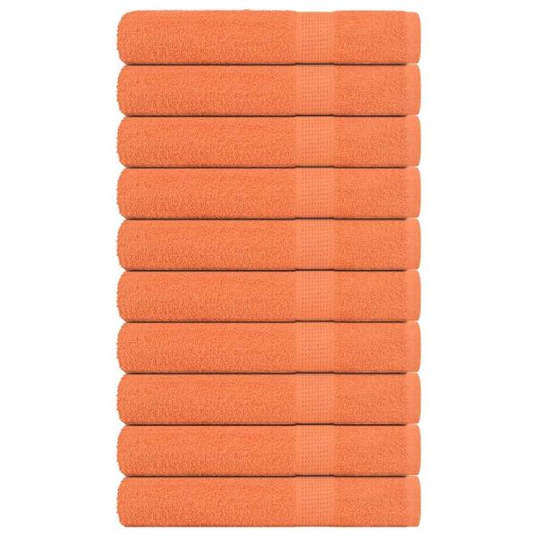ARDEBO.de - Saunatücher 10 Stk. Orange 80x200 cm 360 g/m² 100% Baumwolle