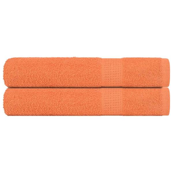 ARDEBO.de - Saunatücher 2 Stk. Orange 80x200 cm 360 g/m² 100% Baumwolle