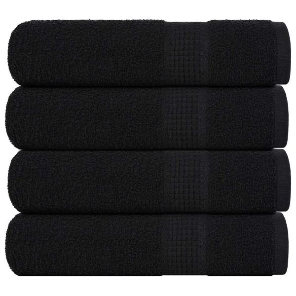 ARDEBO.de - Handtücher 4 Stk. Schwarz 50x100 cm 360 g/m² 100% Baumwolle
