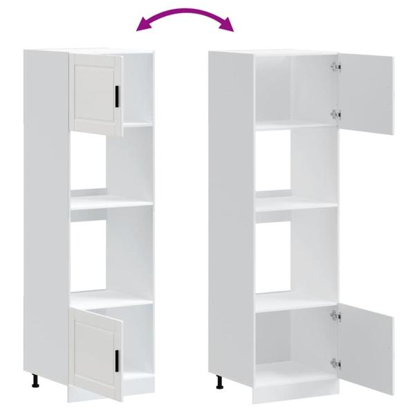 Herdumbauschränke 2 Stk. Porto Weiß Holzwerkstoff