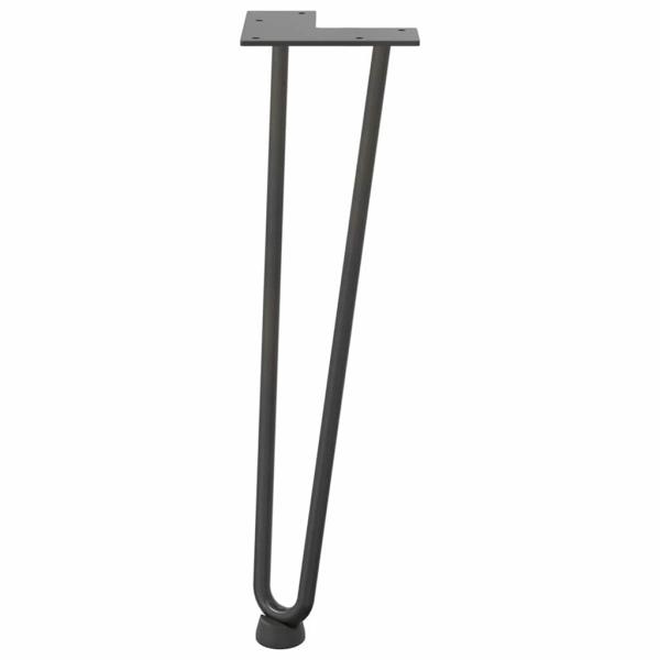 Haarnadelbeine 4 Stk. Anthrazit 42 cm Massivstahl