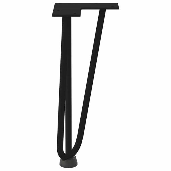 Haarnadelbeine 4 Stk. Schwarz 30 cm Massivstahl