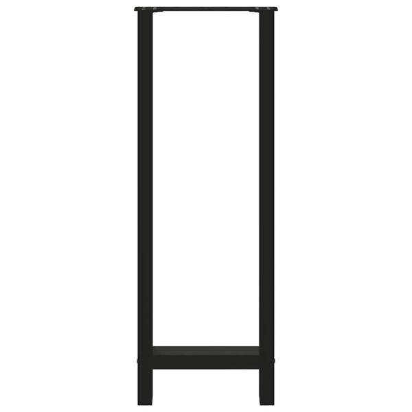 Couchtischbeine Schwarz 2 Stk. 40x(110-111) cm Stahl