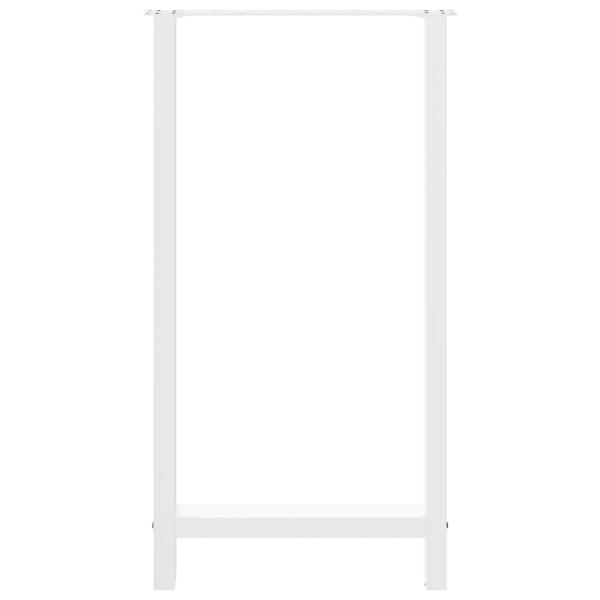 Couchtischbeine Weiß 2 Stk. 60x(110-111) cm Stahl