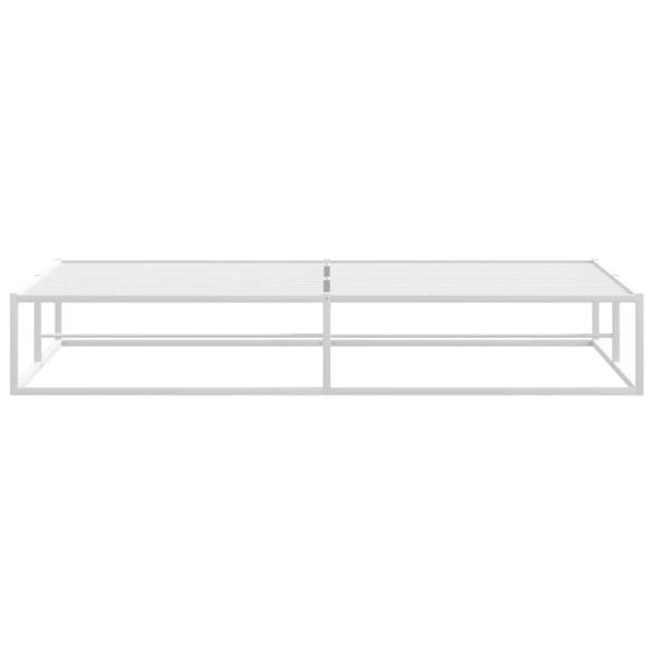 Bettgestell ohne Matratze Weiß 200x200 cm Metall