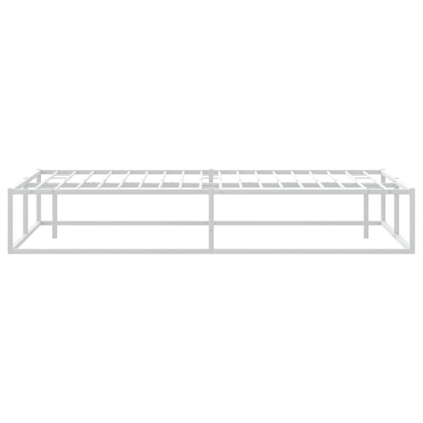 Bettgestell ohne Matratze Weiß 200x200 cm Metall