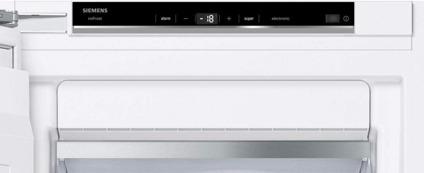 Siemens GI81NACE0 iQ500 Einbau Gefrierschrank, Nischenhöhe: 177,5 cm, 212 L, noFrost, Festtürtechnik mit Softeinzug, varioZone