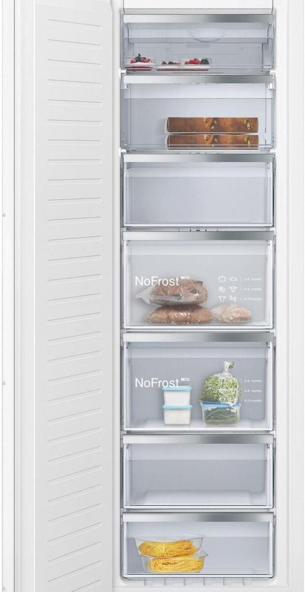 Siemens GI81NACE0 iQ500 Einbau Gefrierschrank, Nischenhöhe: 177,5 cm, 212 L, noFrost, Festtürtechnik mit Softeinzug, varioZone