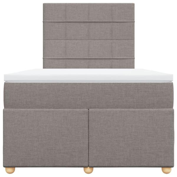 Boxspringbett mit Matratze Taupe 120x190 cm Stoff