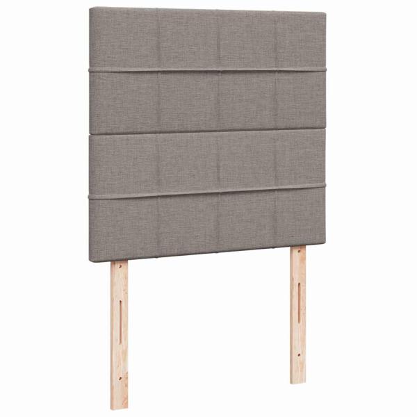 ARDEBO.de - Boxspringbett mit Matratze Taupe 100x200 cm Stoff