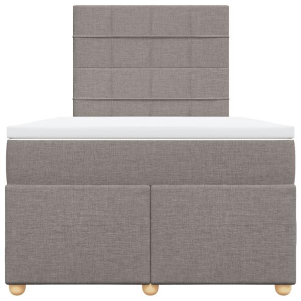 Boxspringbett mit Matratze Taupe 120x200 cm Stoff