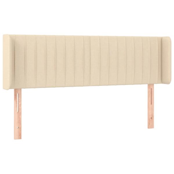 LED Kopfteil Creme 147x16x78/88 cm Stoff