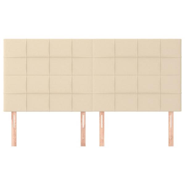 Kopfteile 4 Stk. Creme 100x5x78/88 cm Stoff