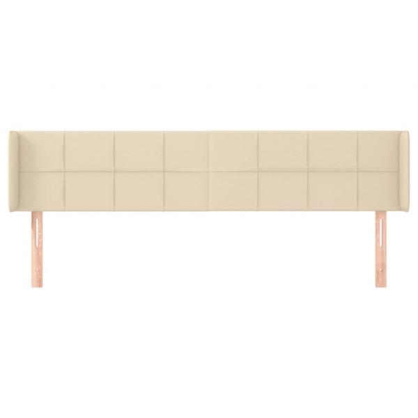 Kopfteil mit Ohren Creme 203x16x78/88 cm Stoff