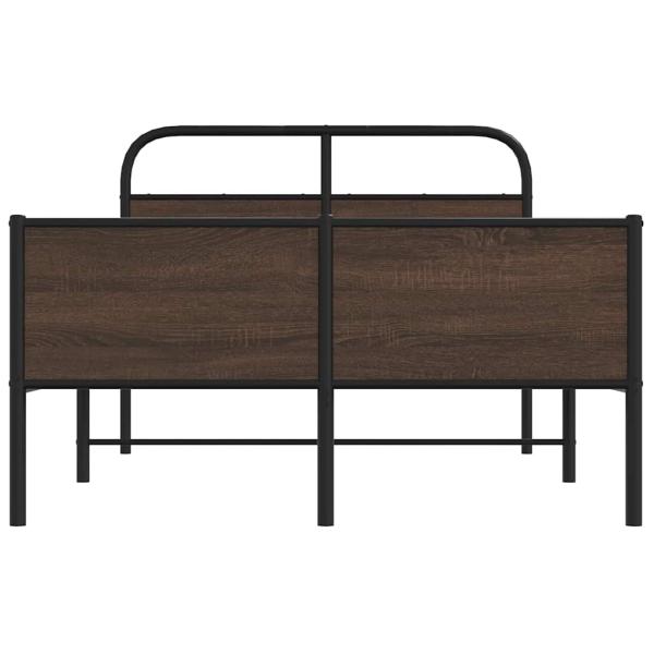 Bettgestell ohne Matratze 120x190 cm Braun Eichen-Optik