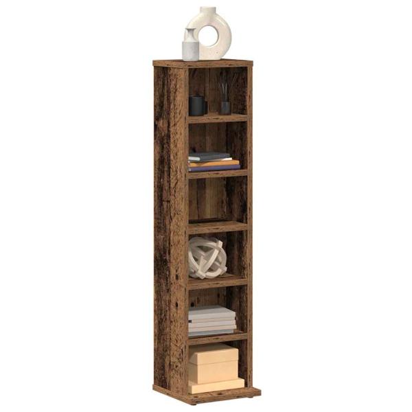 ARDEBO.de - CD-Regal Altholz-Optik 21x20x88 cm Holzwerkstoff