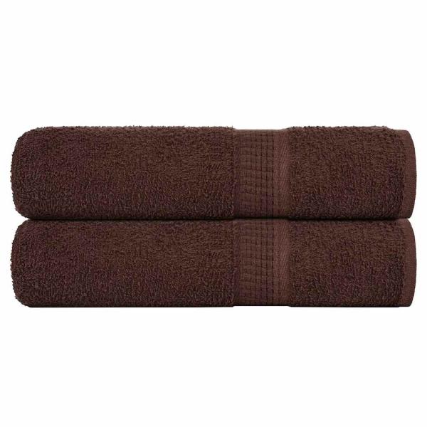 ARDEBO.de - Badetücher 2 Stk. Braun 100x150 cm 360 g/m² 100% Baumwolle