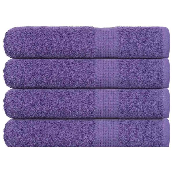 ARDEBO.de - Saunatücher 4 Stk. Lila 80x200 cm 360 g/m² 100% Baumwolle