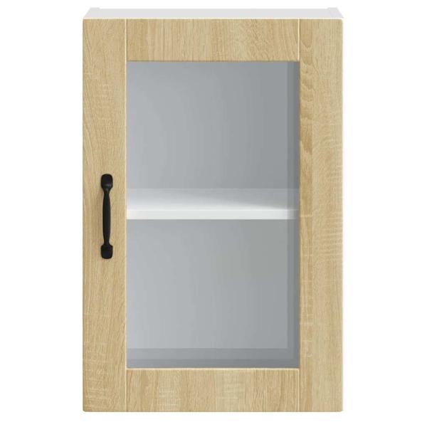 Küchen-Hängeschrank mit Glastür Porto Sonoma-Eiche