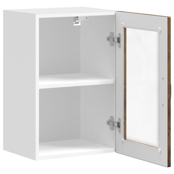 Küchen-Hängeschrank mit Glastür Porto Räuchereiche