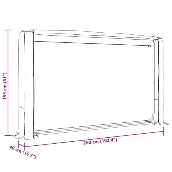 Brennholzregal mit Regenschutz 250x25x150 cm Verzinkter Stahl