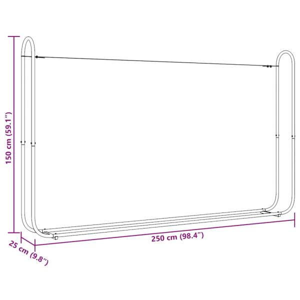 Brennholzregal mit Regenschutz 250x25x150 cm Verzinkter Stahl