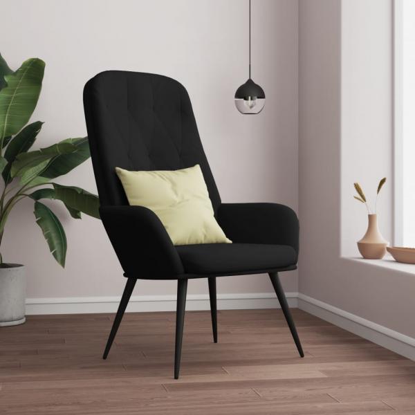 ARDEBO.de - Relaxsessel Schwarz Samt