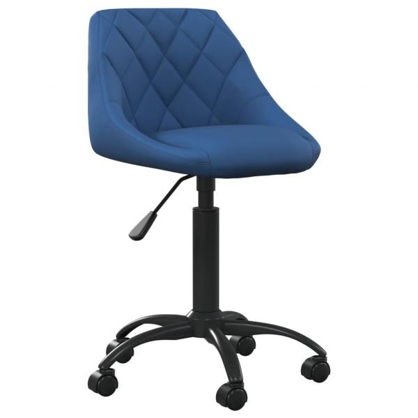 ARDEBO.de - Bürostuhl Blau Samt