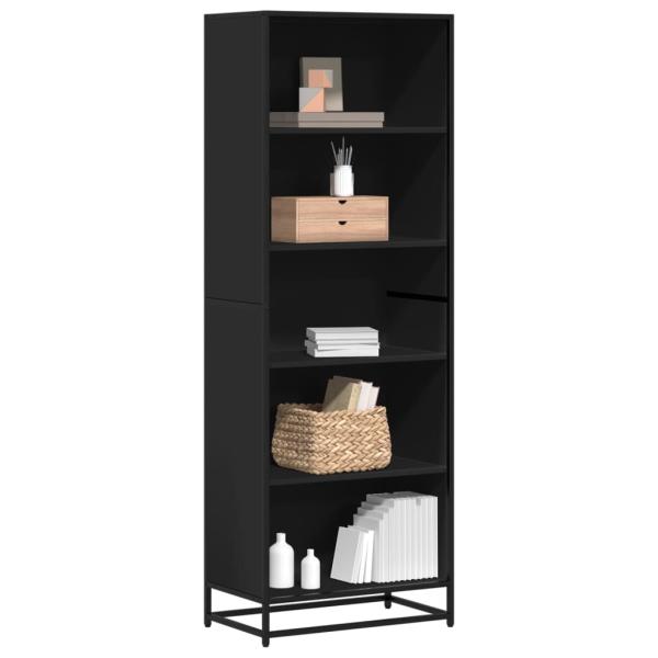 ARDEBO.de - Bücherregal Schwarz 60x35x170,5 cm Holzwerkstoff